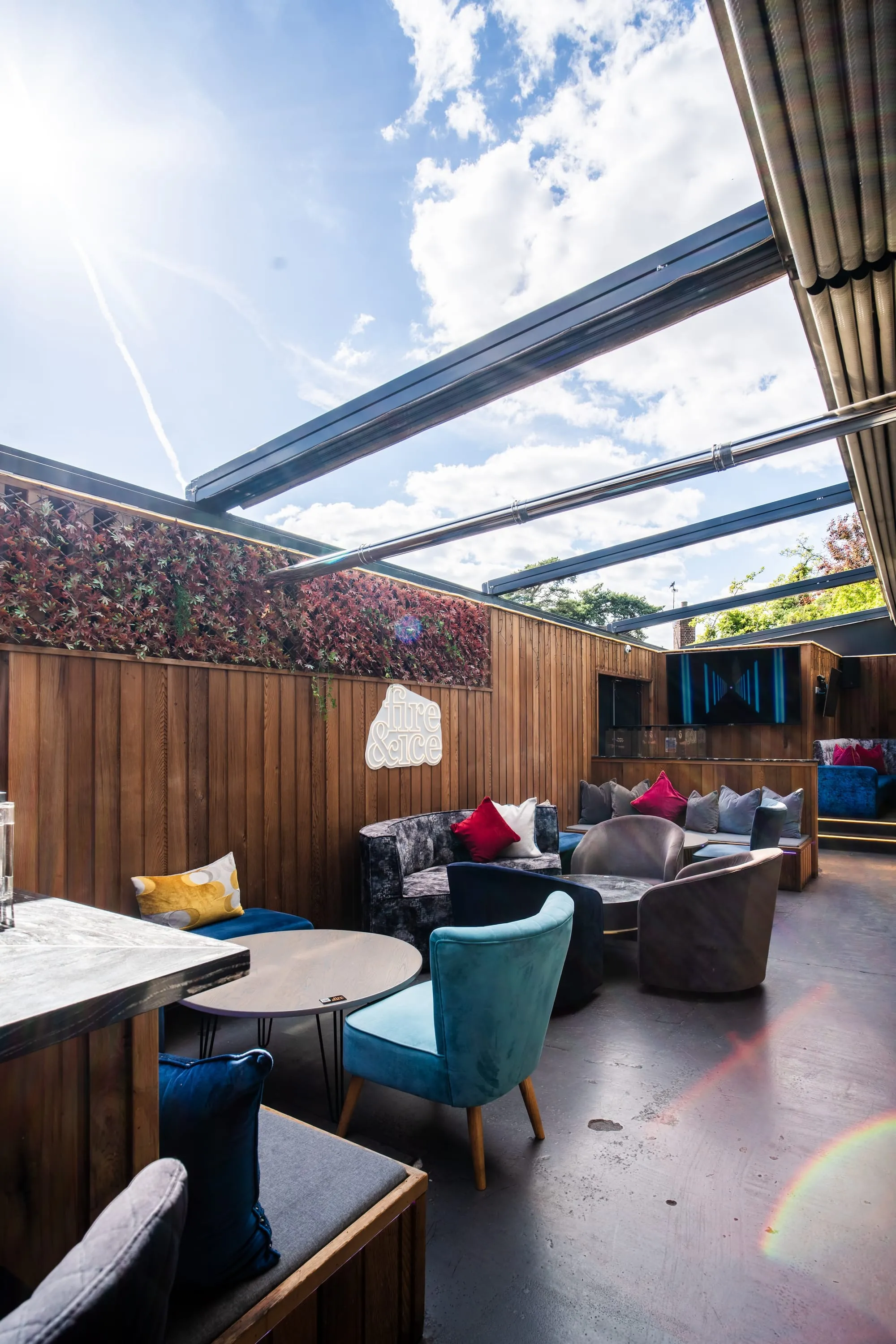 Luxury interior of Fire & Ice Bar in Hatch End, North West London